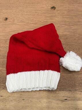 Kids Red and White Holiday Knit Hat